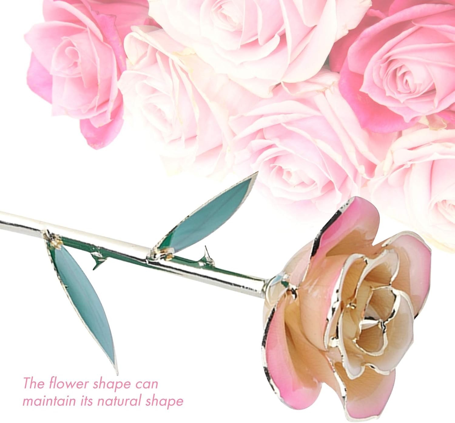 Mothers Day Rose Gift for Mom, 24K Gold Dipped White Rose Forever Preserved R…