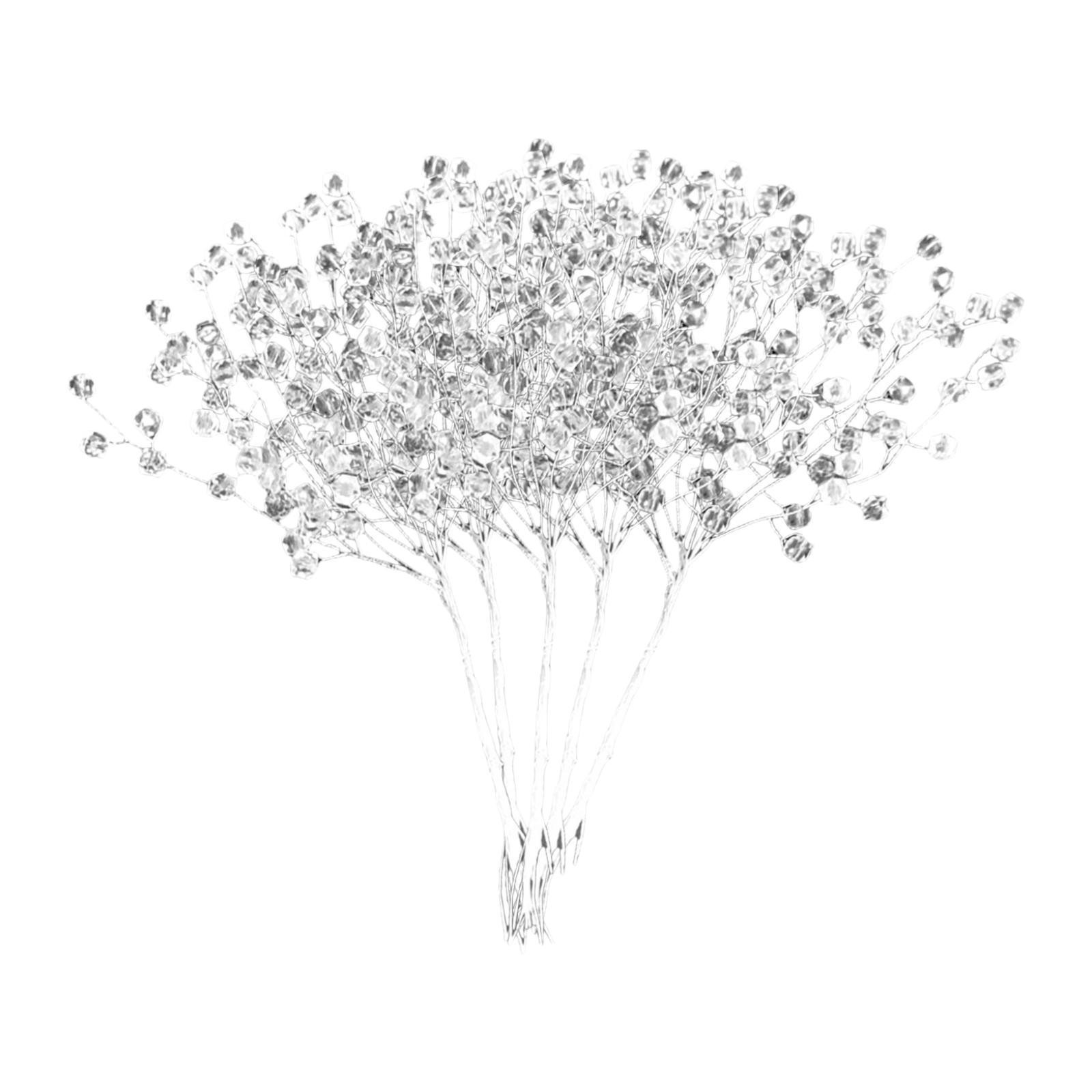 50 Stem Acrylic Beaded Branches Artificial Bouquet for Wedding Holiday
