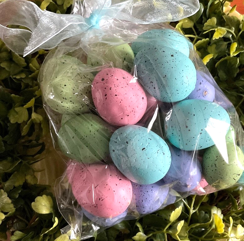 Set 24 Blue Green Purple Pink Speckled Bird Eggs 1- 1 1/2” Easter Eggs