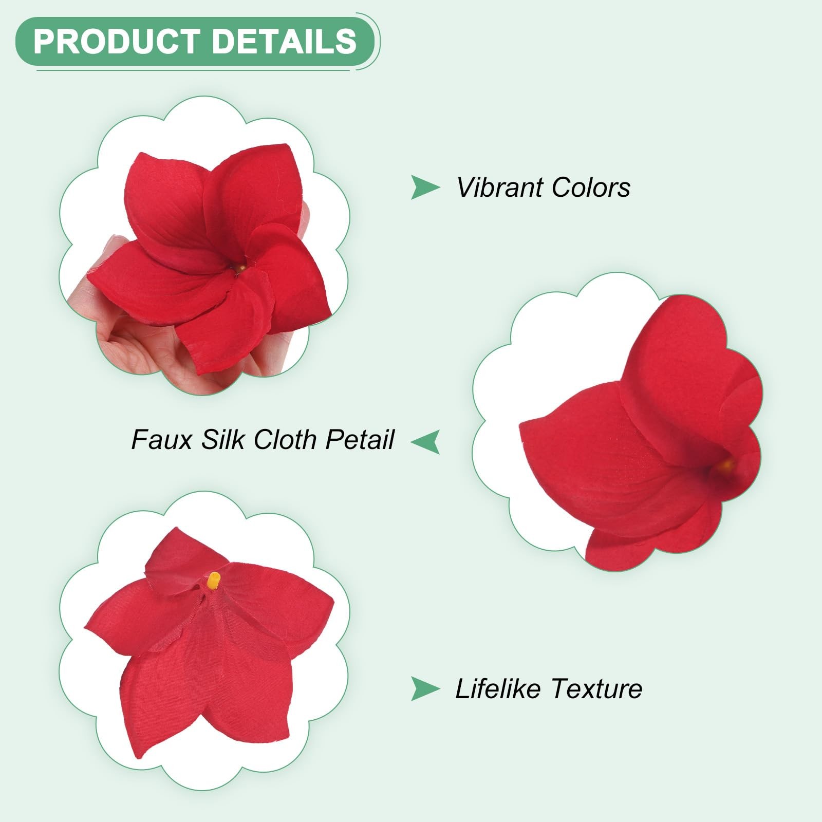 30-Pack Artificial Plumeria Flowers, Fake Silk Heads Flower Hawaiian Plumeria…