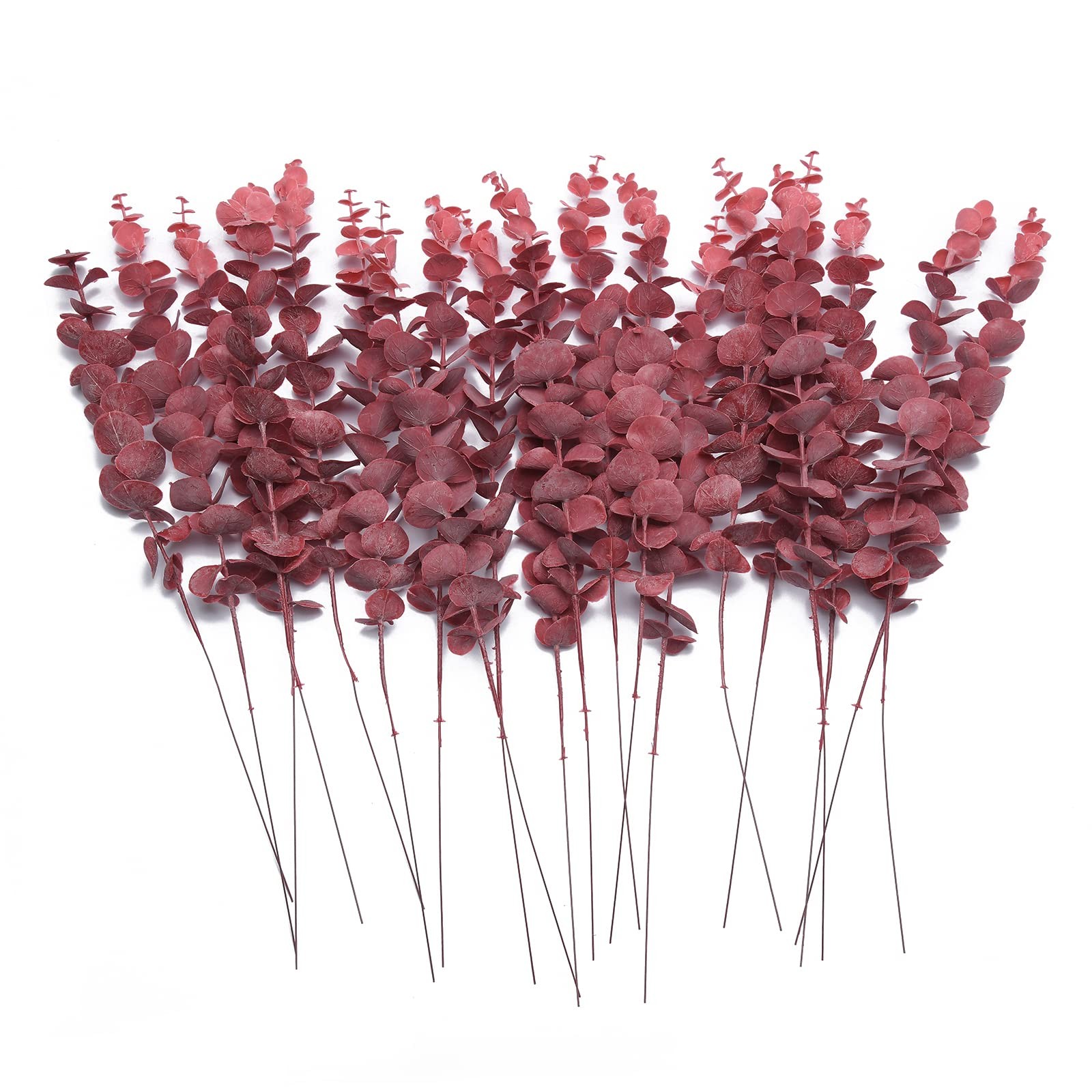 20 PCS Artificial Eucalyptus Stems Faux Eucalyptus Leaves Branches 18.5″ Tall…