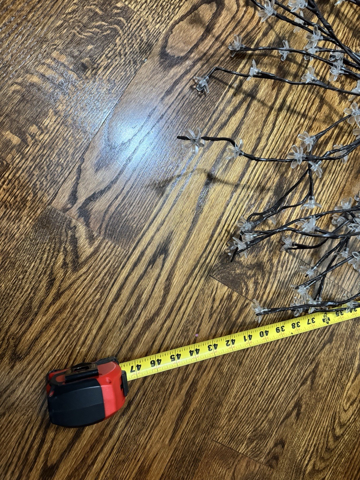 EUC, Warm Led Cherry Blossom Tree With Adjustable Height & Width, Long Cord
