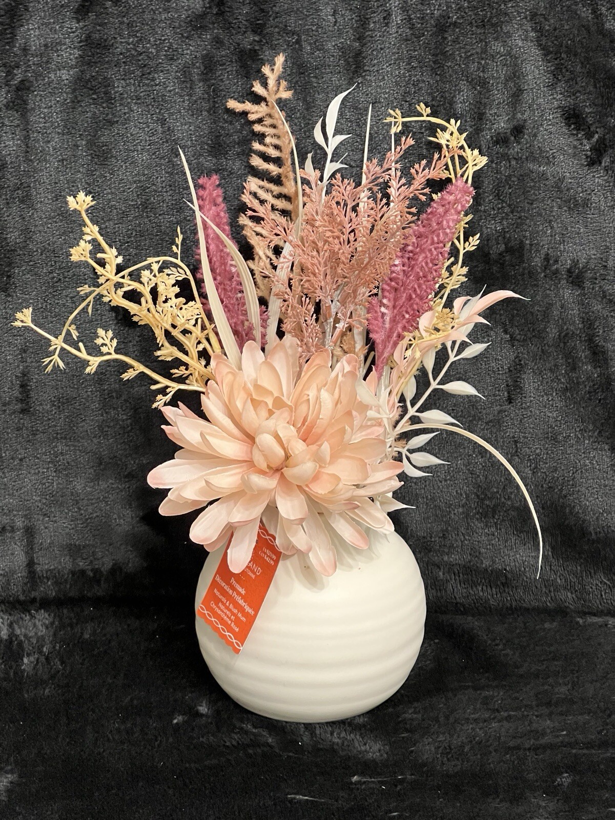 Ashland Spring/Autumn Flower Arrangement In Ceramic Pot NEW W/TAG Neutral 14”x10