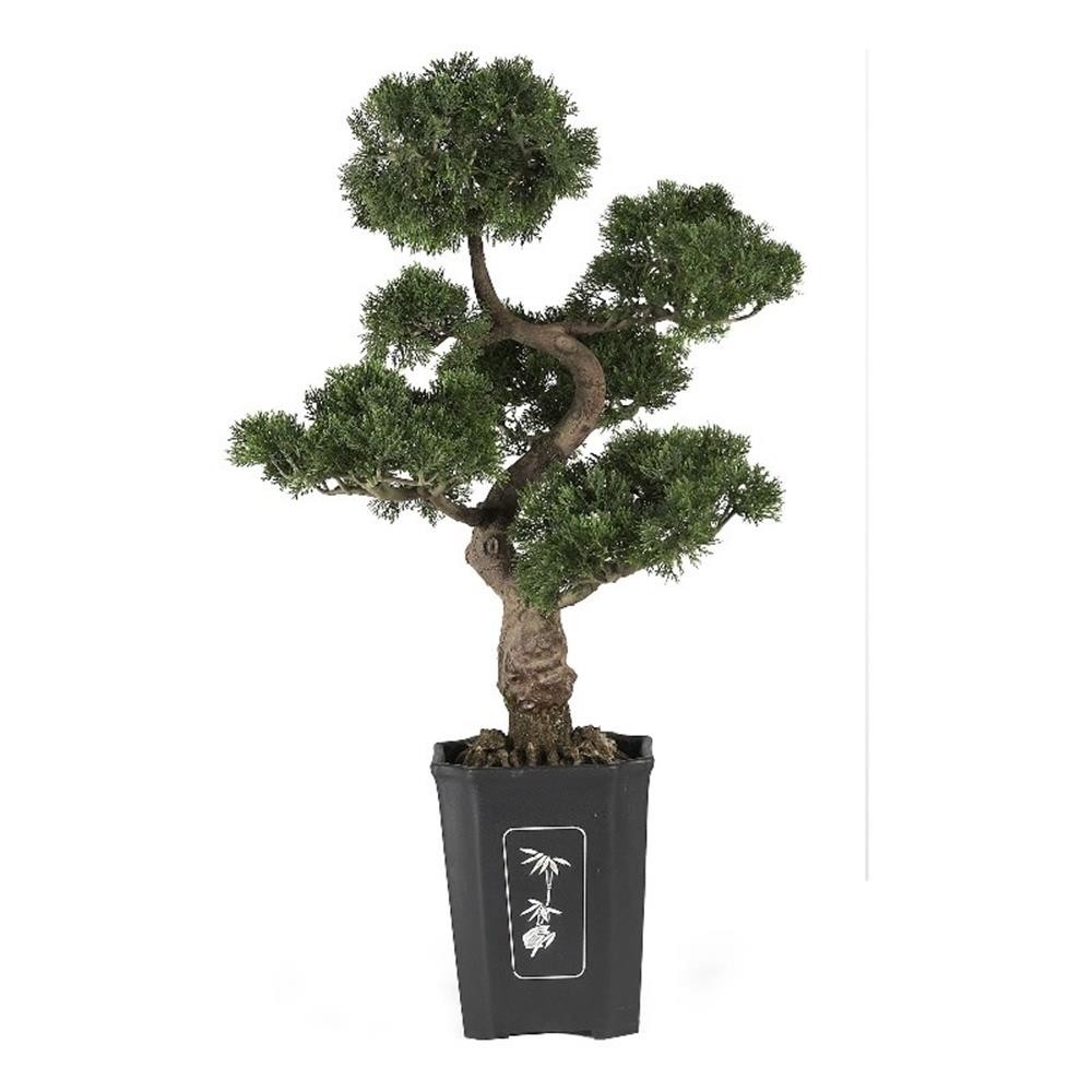 Nearly Natural 36″ Cedar Bonsai Silk Plant in Green