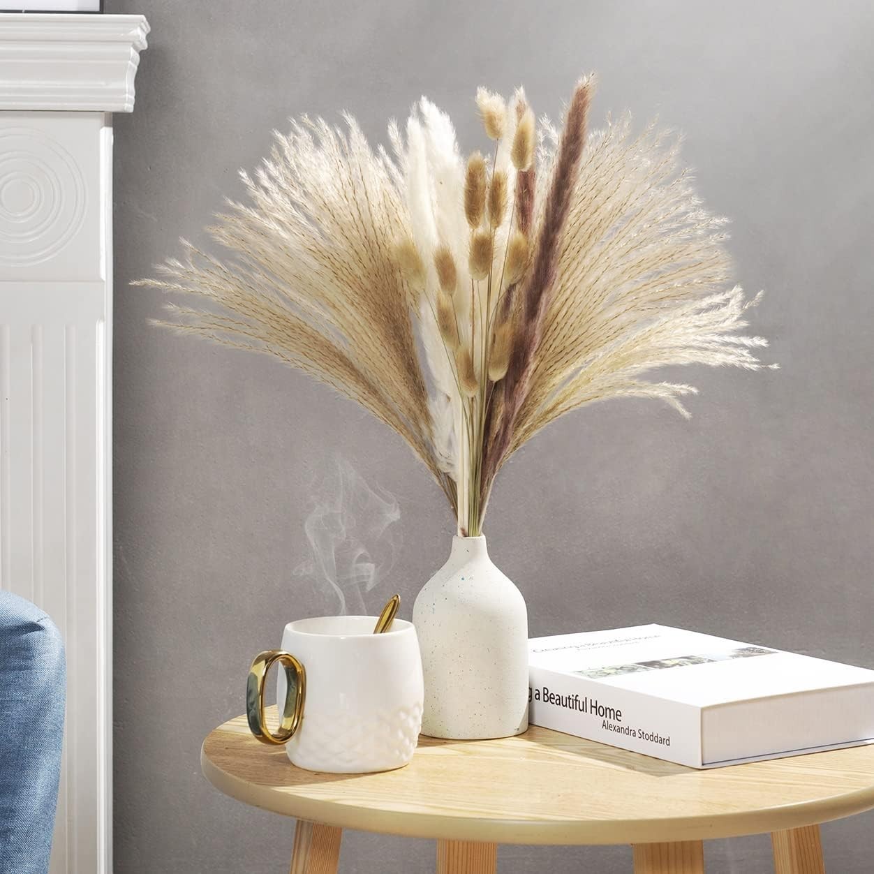 18″ Dried Pampas Grass & Bunny Tail Grass – Perfect for Rustic Fall Arrangements