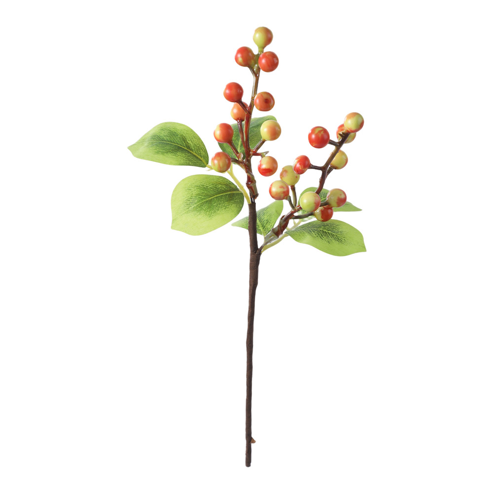 Artificial Olive with Green Pink White Red Orange Black Berries