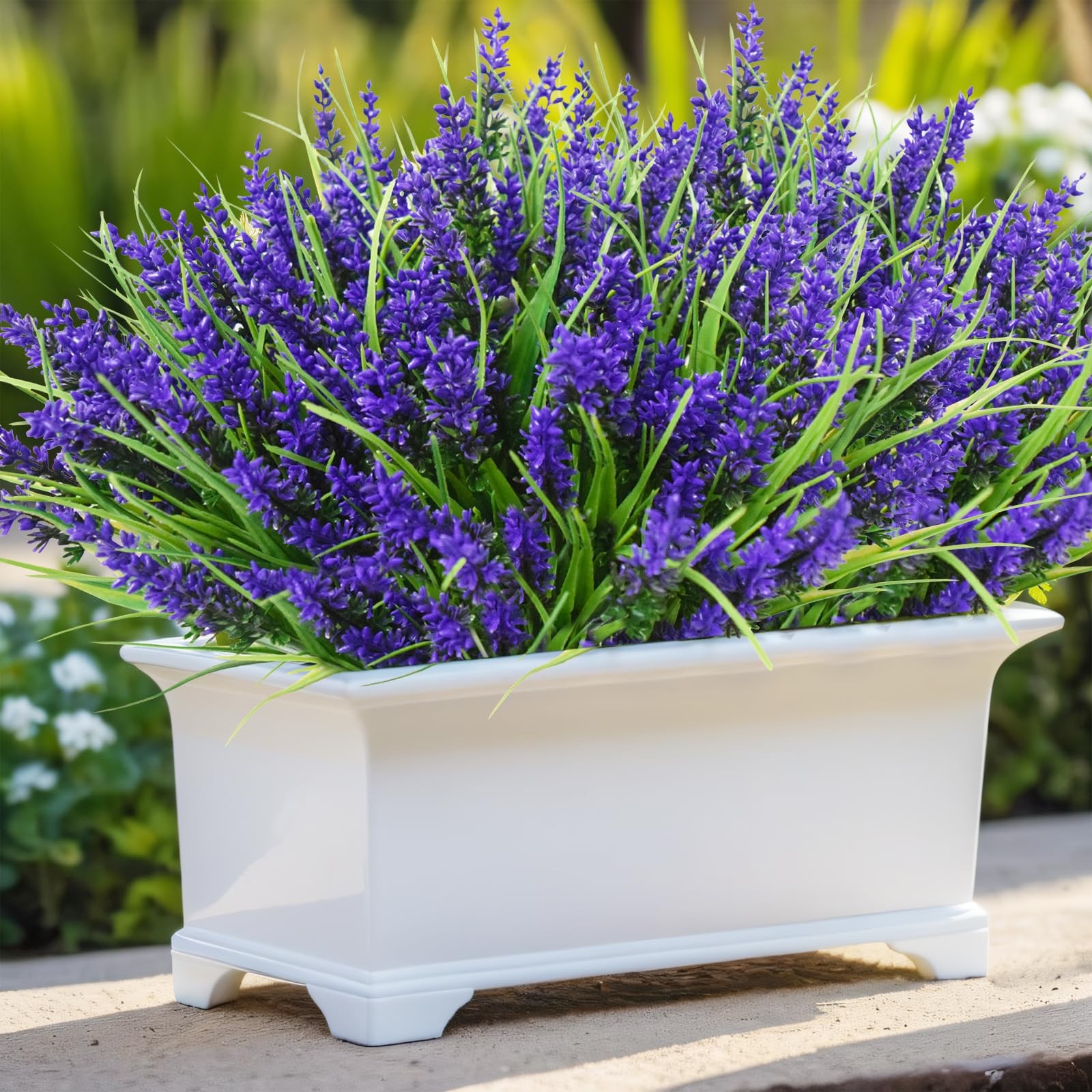 20 Bundles Outdoor Artificial Plants and Flowers, UV Resistant Faux Monkey Gr…