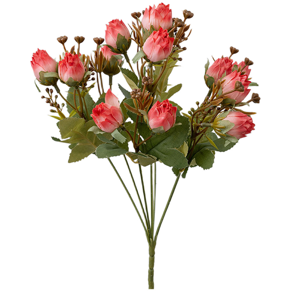 Artificial Bouquet 35cm Height with Fabric Flowers for Wedding and Home