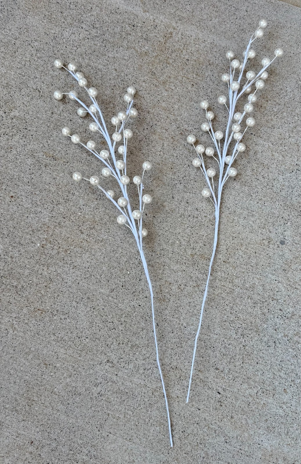 perl white wedding decor or wreath branches for winter or Christmas