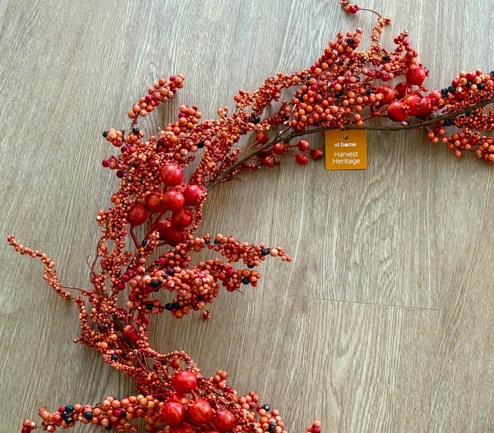 Primitive Farmhouse Fall Bittersweet Garland Orange Berries Swag Vine 6ft Autumn