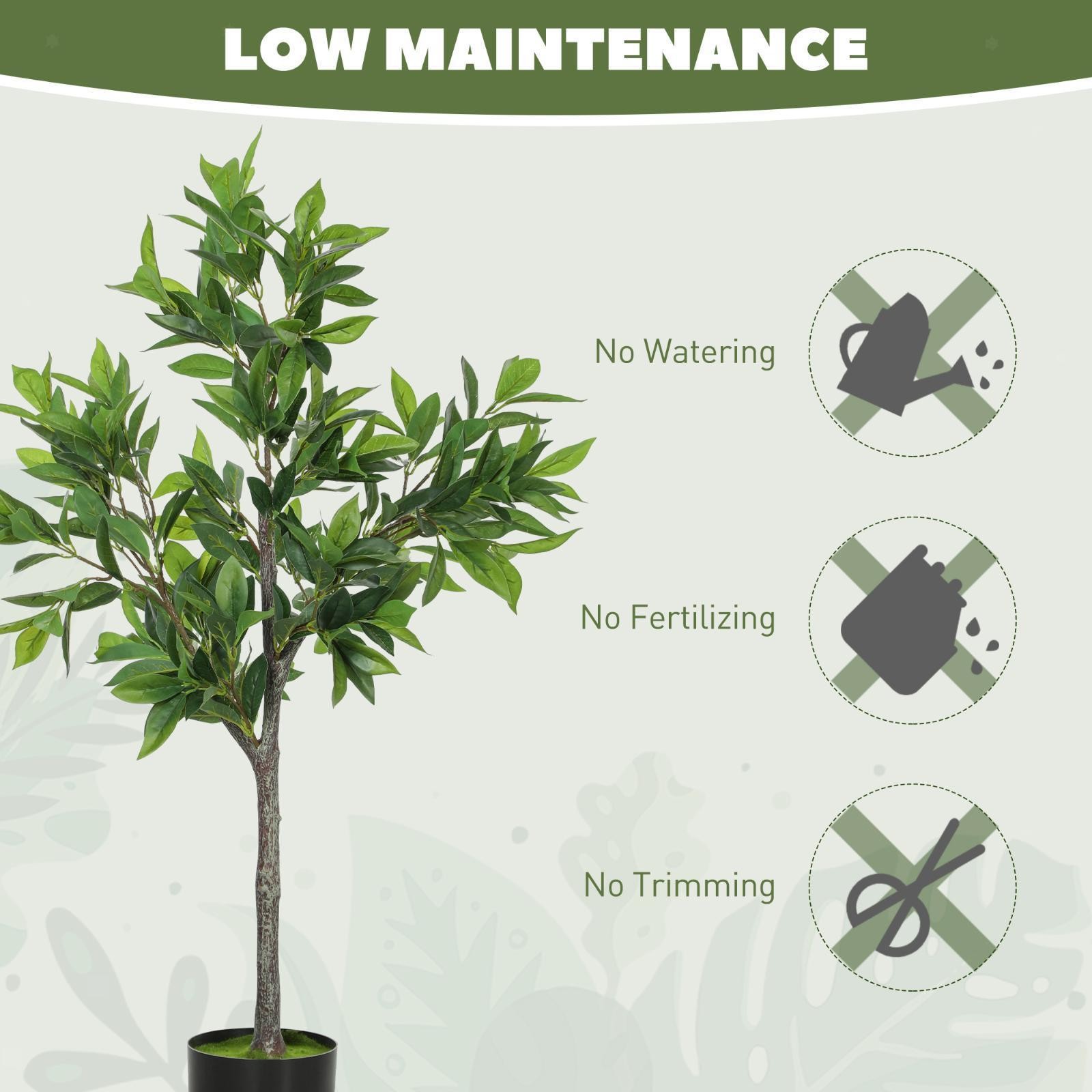 Flowers Artificial Lifelike Laurel Tree Potted Fake Plant Artificial Plants