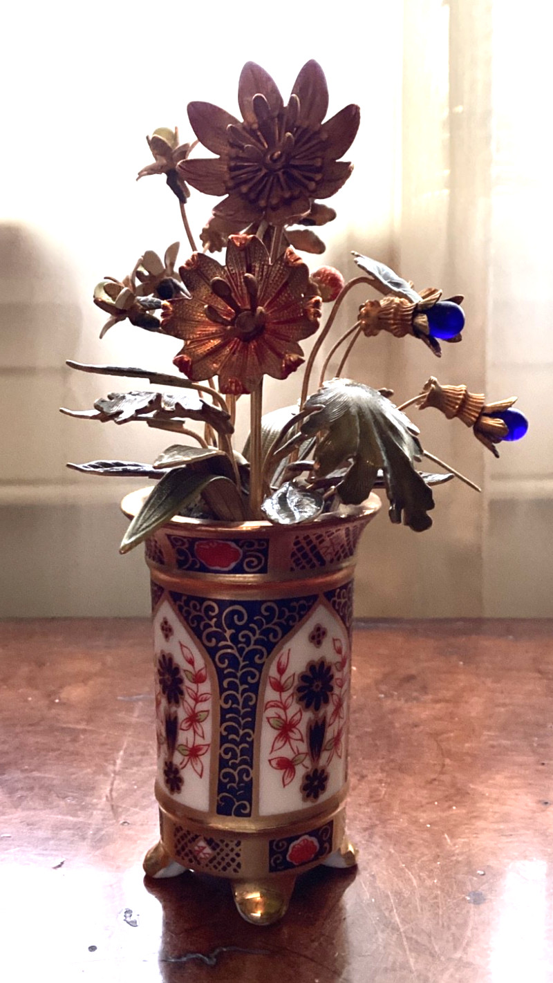 Jane Hutcheson Gorham Fleurs des Siecles Flower Bouquet & Imari Porcelain Vase