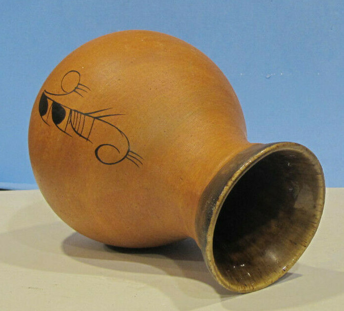 Kokopelli Vase Made in Mexico 6 1/2 inches tall