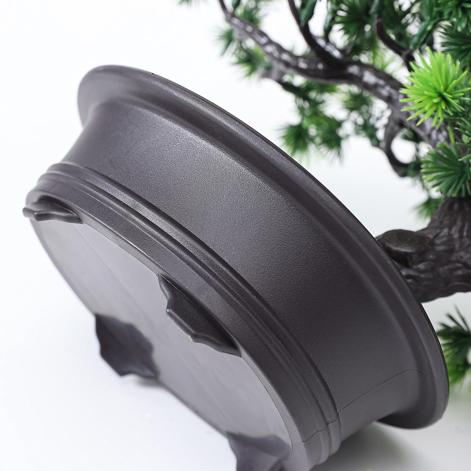 Small Fake Plants Desk Decor Artificial Bonsai with Pot, 9.5″ Tall, Green