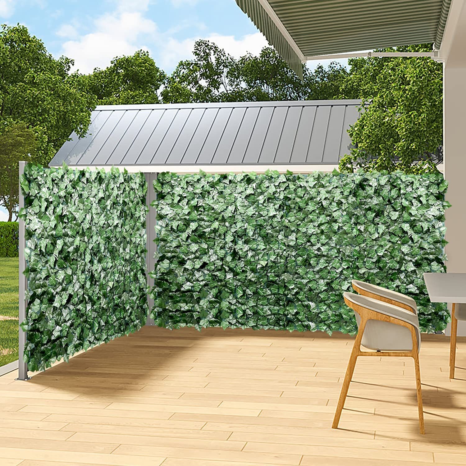 8ft-14ft Artificial Faux Ivy Leaves Privacy Fence Screen Wall Decor Garden Hedge