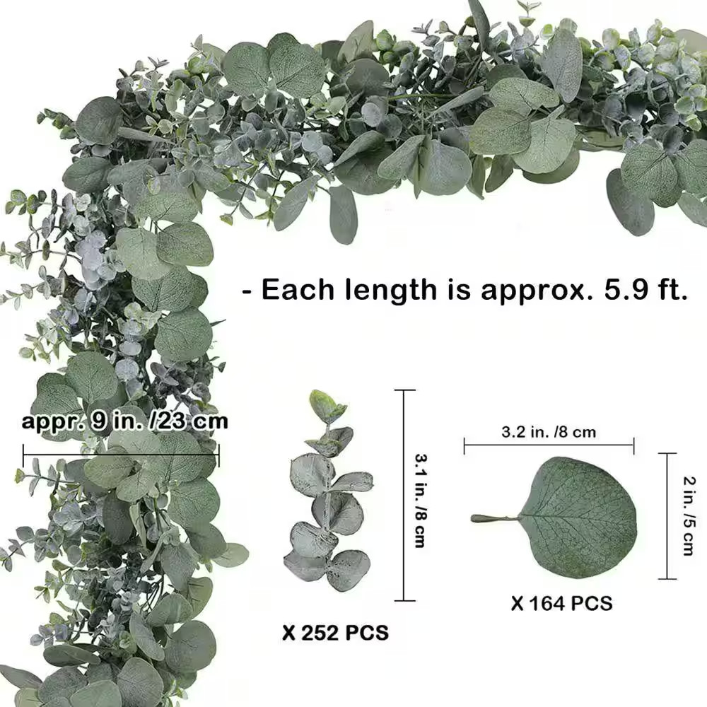 5.9 Ft. Green Artificial Silver Dollar Eucalyptus Garland