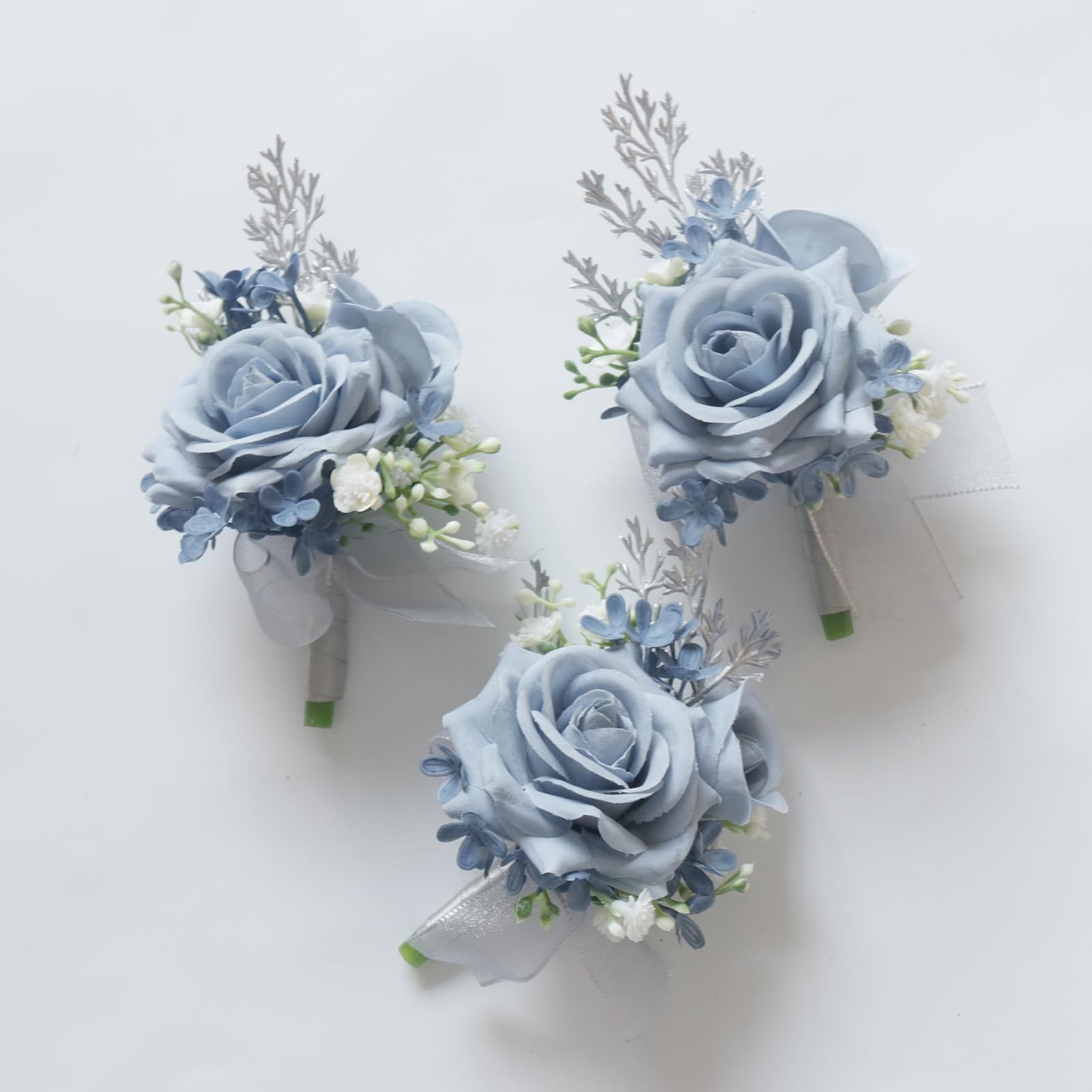 Wrist Corsage and Boutonniere Set Artificial Rose Flowers Accessories for Gro…