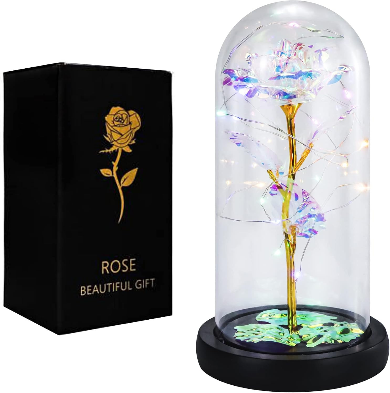 Eternal-Rose-Flowers-Gift Galaxy-Glass Rose-Flower-Light-Gifts