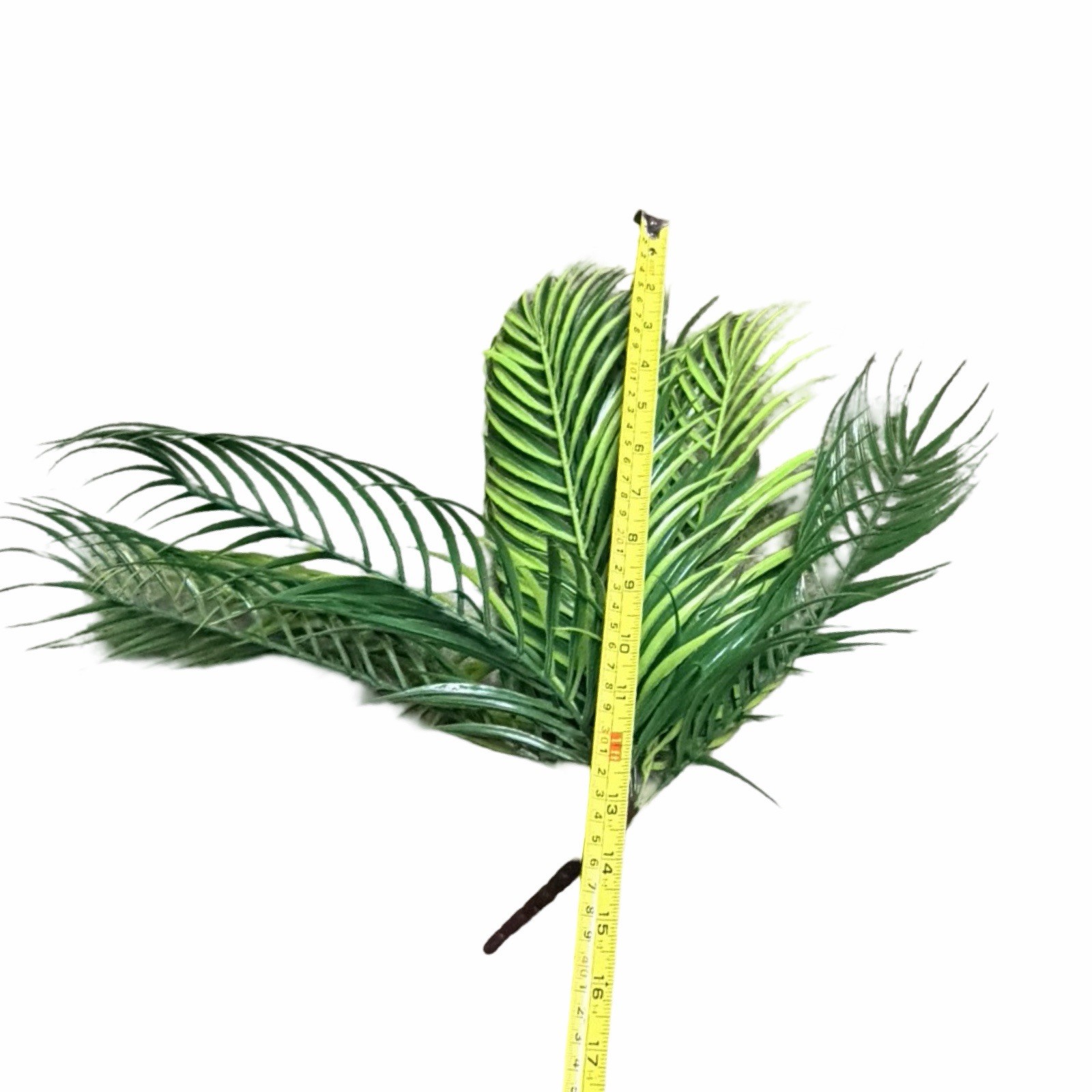 Artificial Palm Fern Bush Faux Tropical Greenery Plant Pick 14” Decor