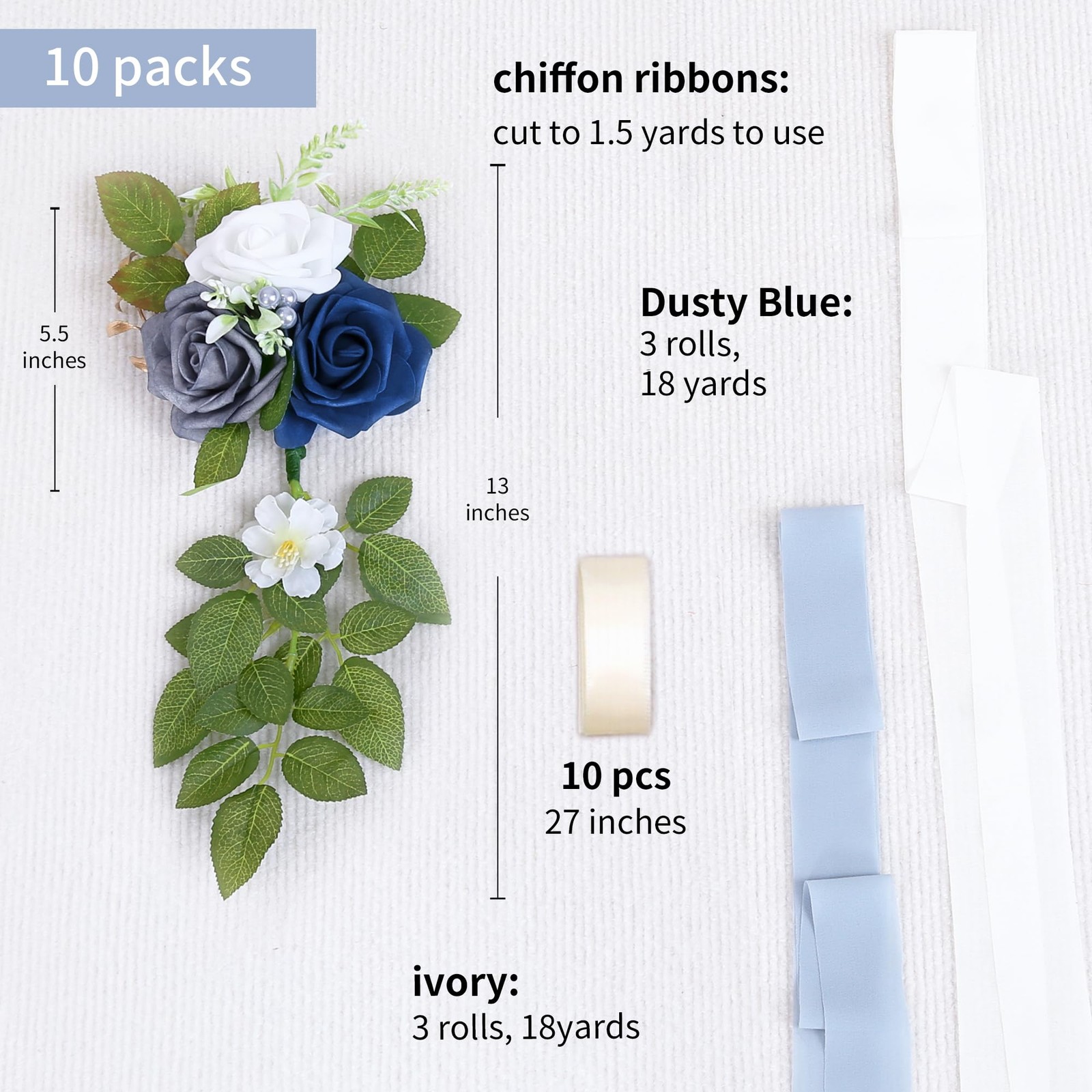 DreamBuilt 10 Blue Wedding Aisle Decorations