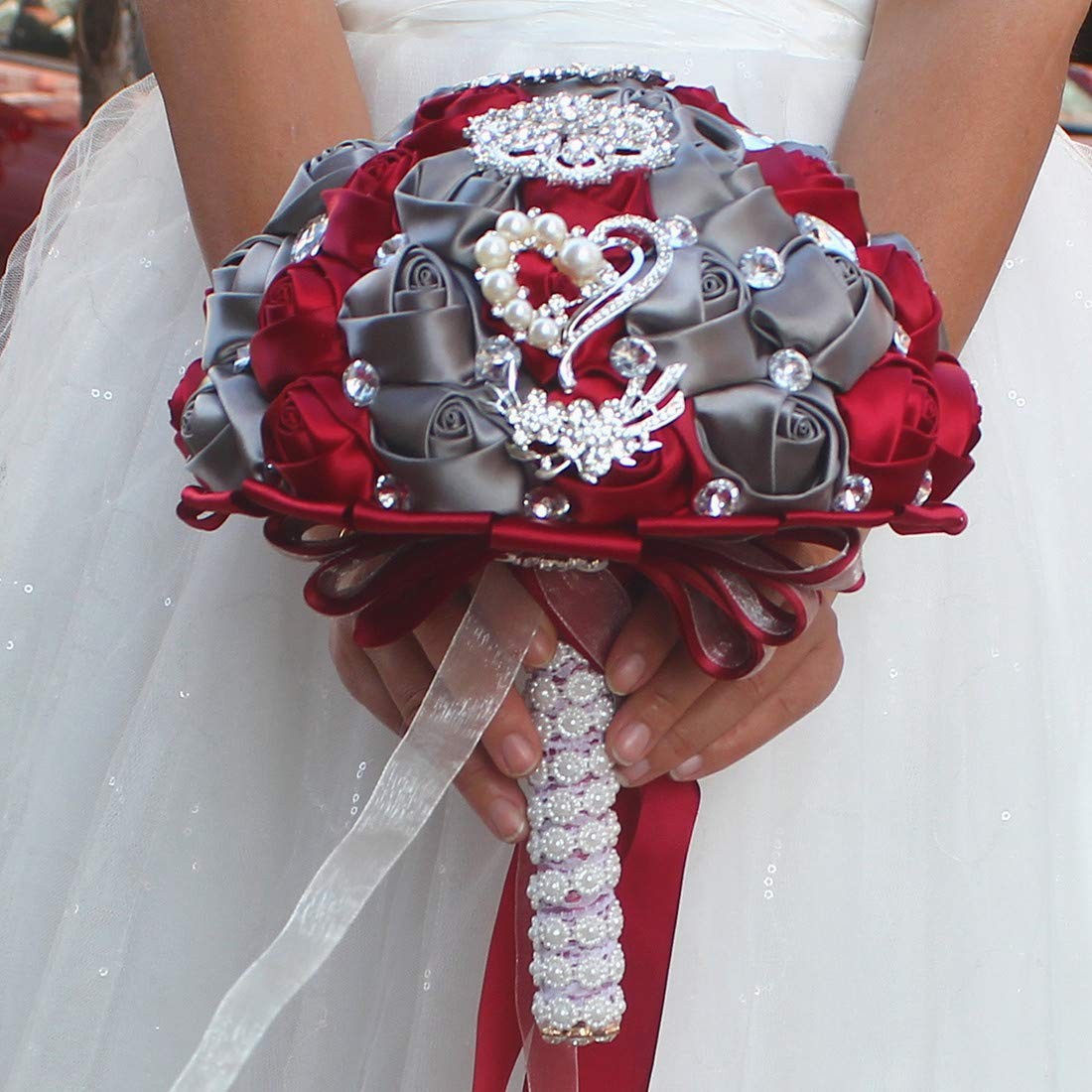 Wedding Bouquets Bride Bridal Bouquet Bridesmaid Holding Flower for Party Chu…