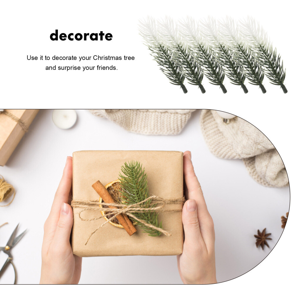 30PCS Artificial Green Pine Needles Branches Small Pine Twigs Stems for Decor