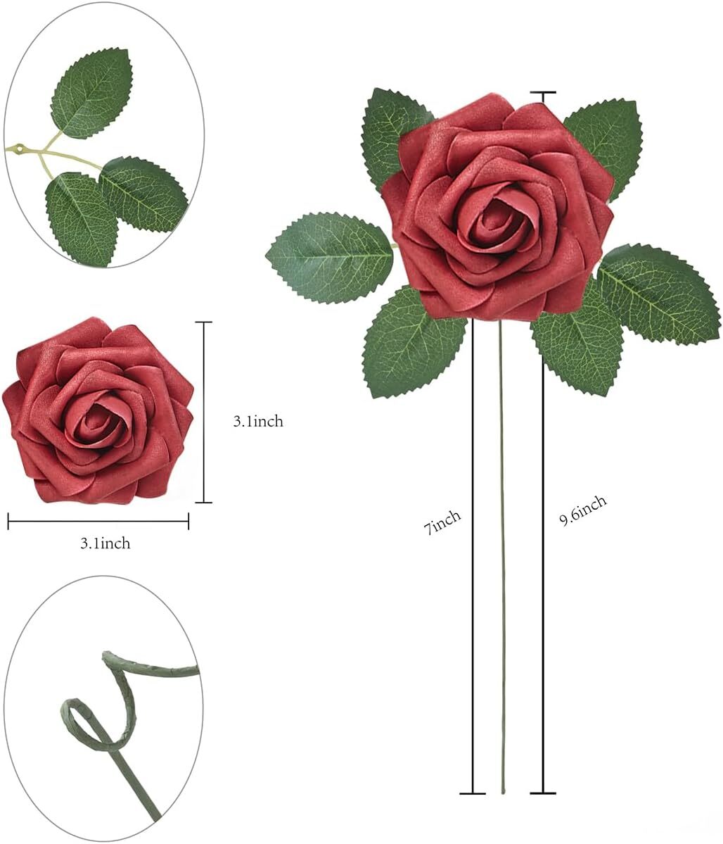 25pcs Artificial Flowers,Personalized Custom for Arrangements/Party Decorations