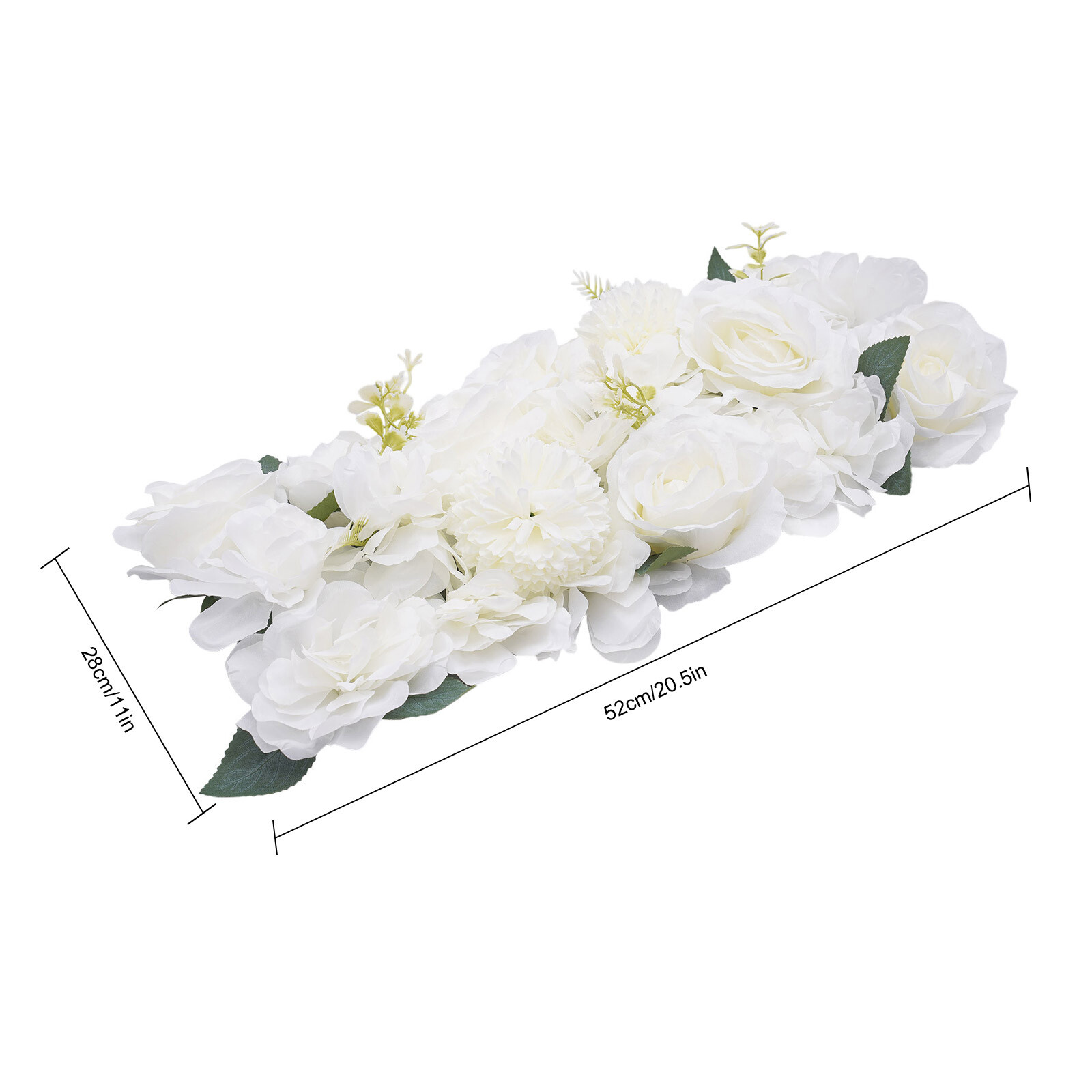 10* White Wedding Dining Table Artificial Silk Rose Flower Centerpieces 52*28cm