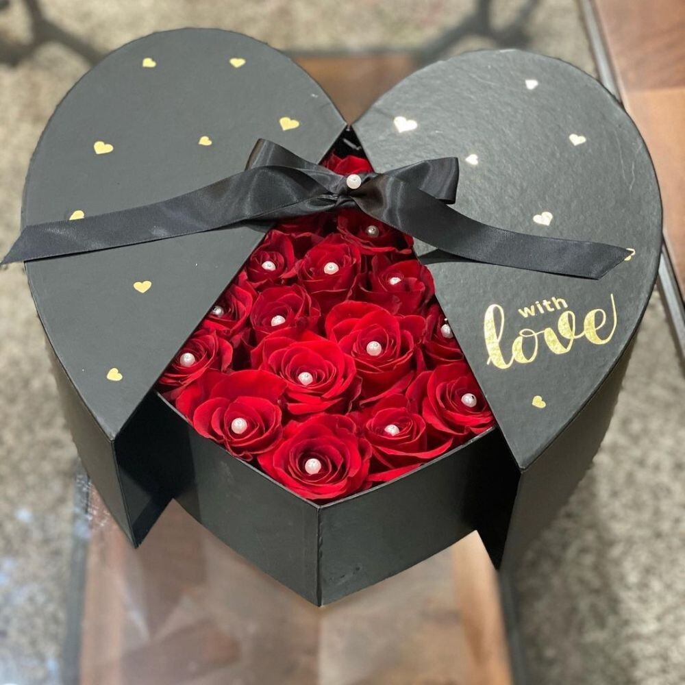 Premium Quality Heart Shape Flower Box, Floral Gift Box, for Luxury Arrangements