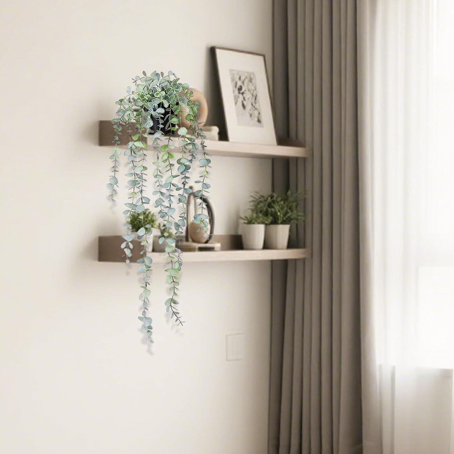 1Pcs Fake Hanging Plants, Artificial Small Potted Plants, Mini Faux