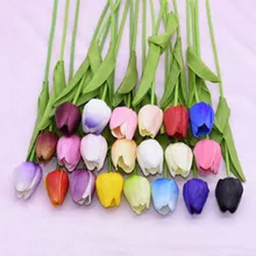 5/10pcs 3.5cm Artificial Tulip Flowers Plant Bouquet For Home And Hotel Display