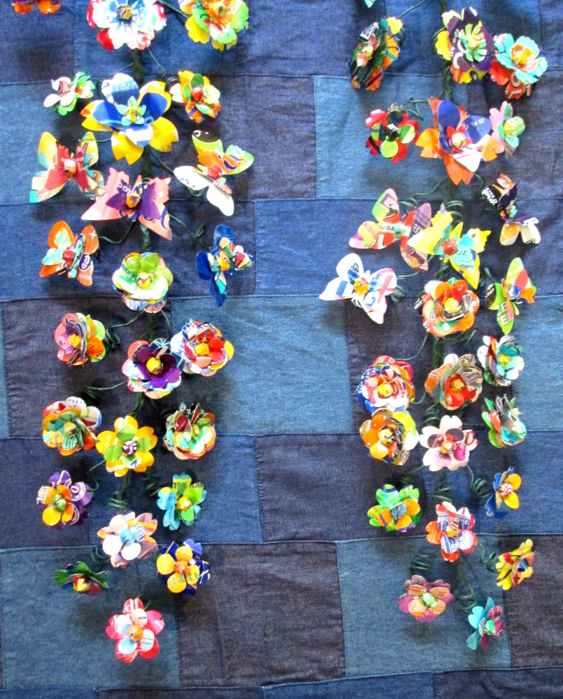 Flower & Butterfly Garlands Upcycled (x2 45″) Wedding Decor Gifts Spring