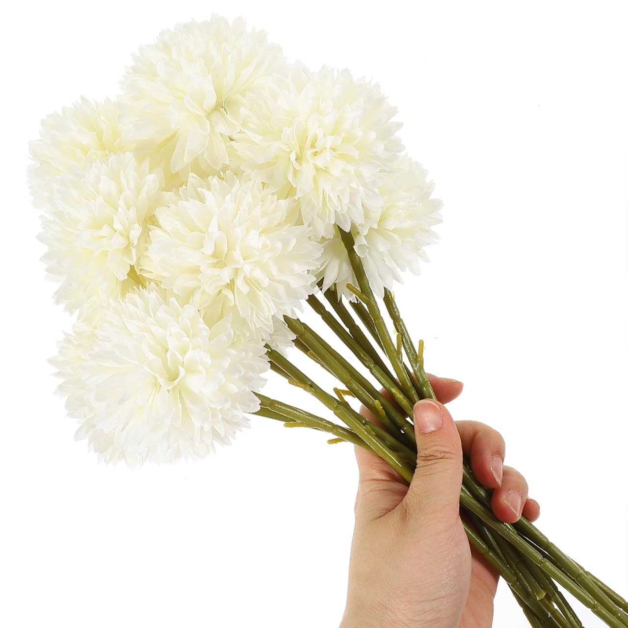 16 Heads Simulated Dandelion Flower Branches Artificial White Dandelion Plant…