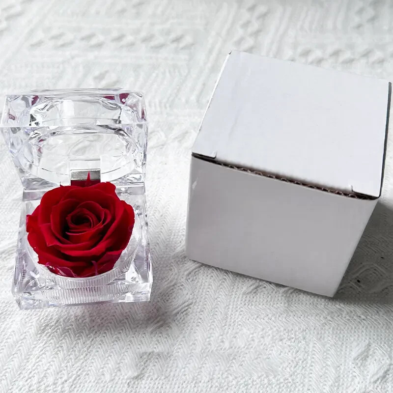 Flowers gift box fresh rose fresh eternal flowers ring box valentines day