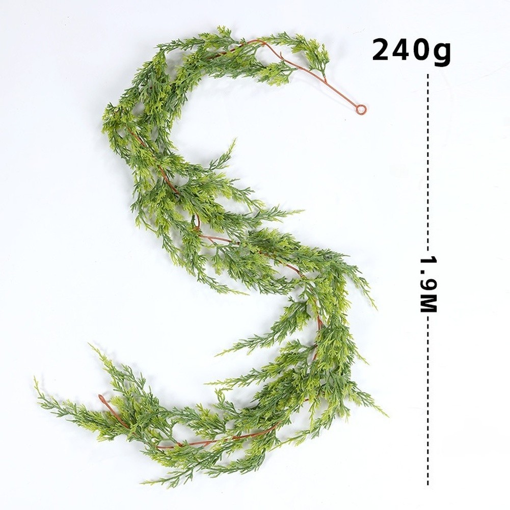 Soft PVC Faux Pine Vine Garland for Home Window Door Holiday Decoration
