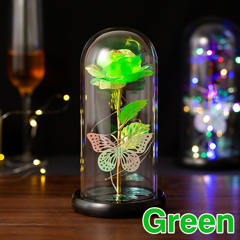 Forever Rose Flower LED Light gifts ornament decoration landscape night light