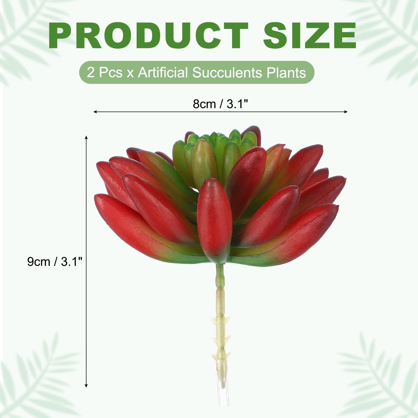 2Pcs Artificial Succulents Plants 3.5 Inch Realistic Fake Succulents Fake Pla…