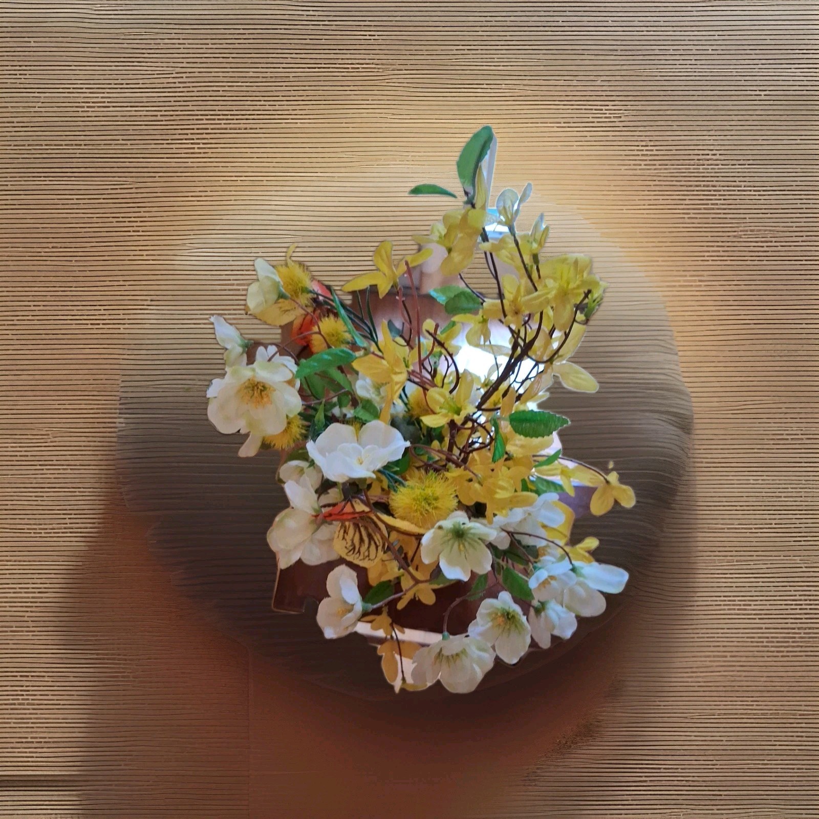 Wildflowers, in an Ashland Metal Picher 11”x5” Rustic, Artificial. 1 set of 2