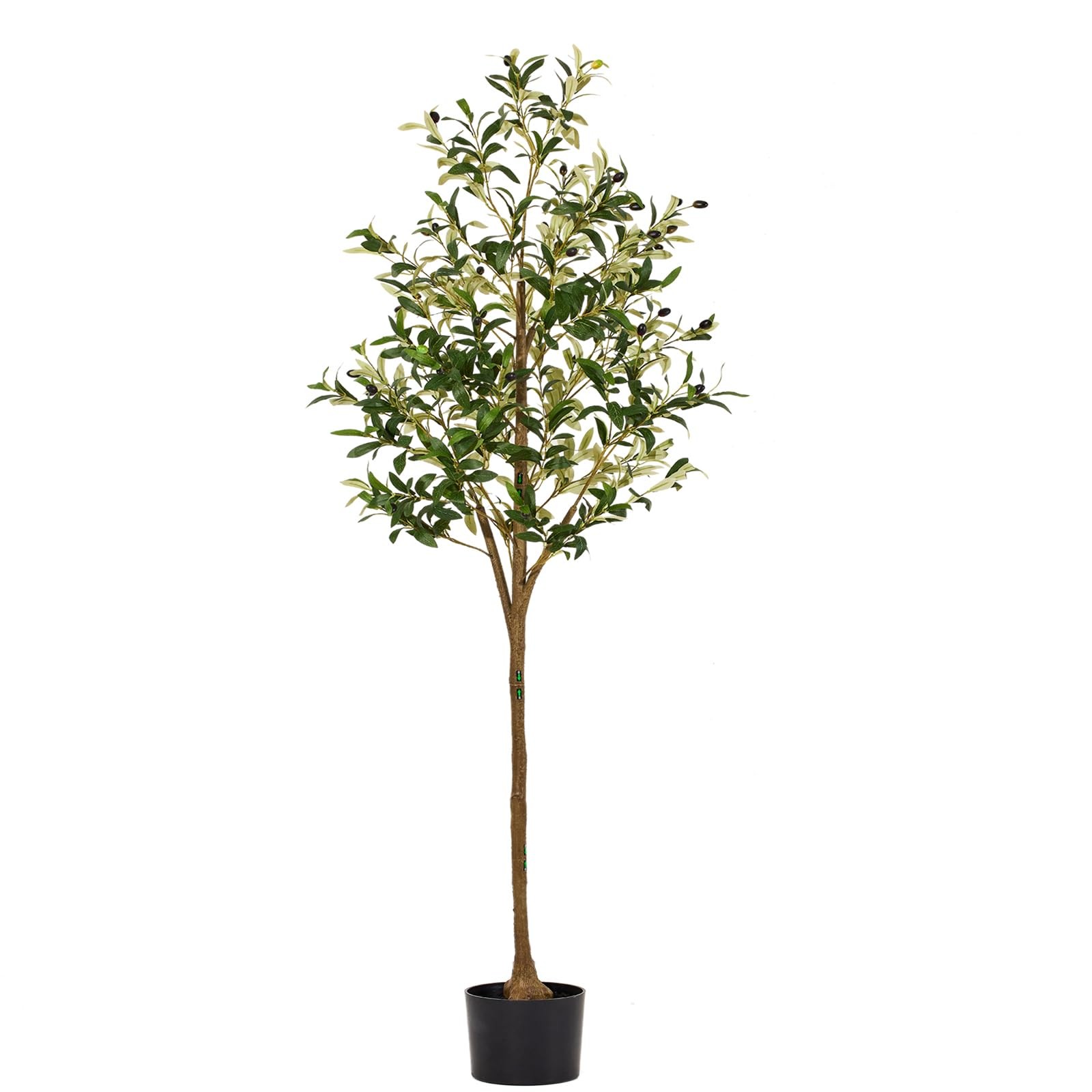 6ft Artificial Olive Trees Indoor, Faux Olive Tree 6 Feet Fake Plants with Re…