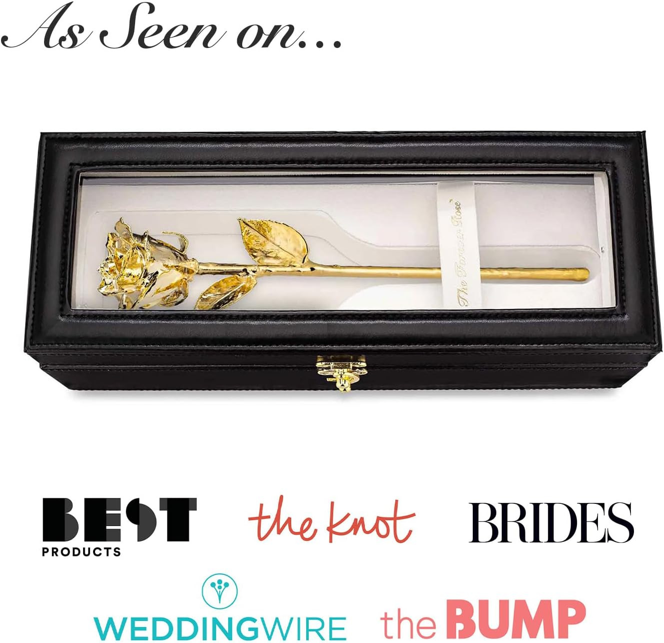 Genuine Gold Dipped Rose in Luxury Leather Case with LED Lights – Unique Gift