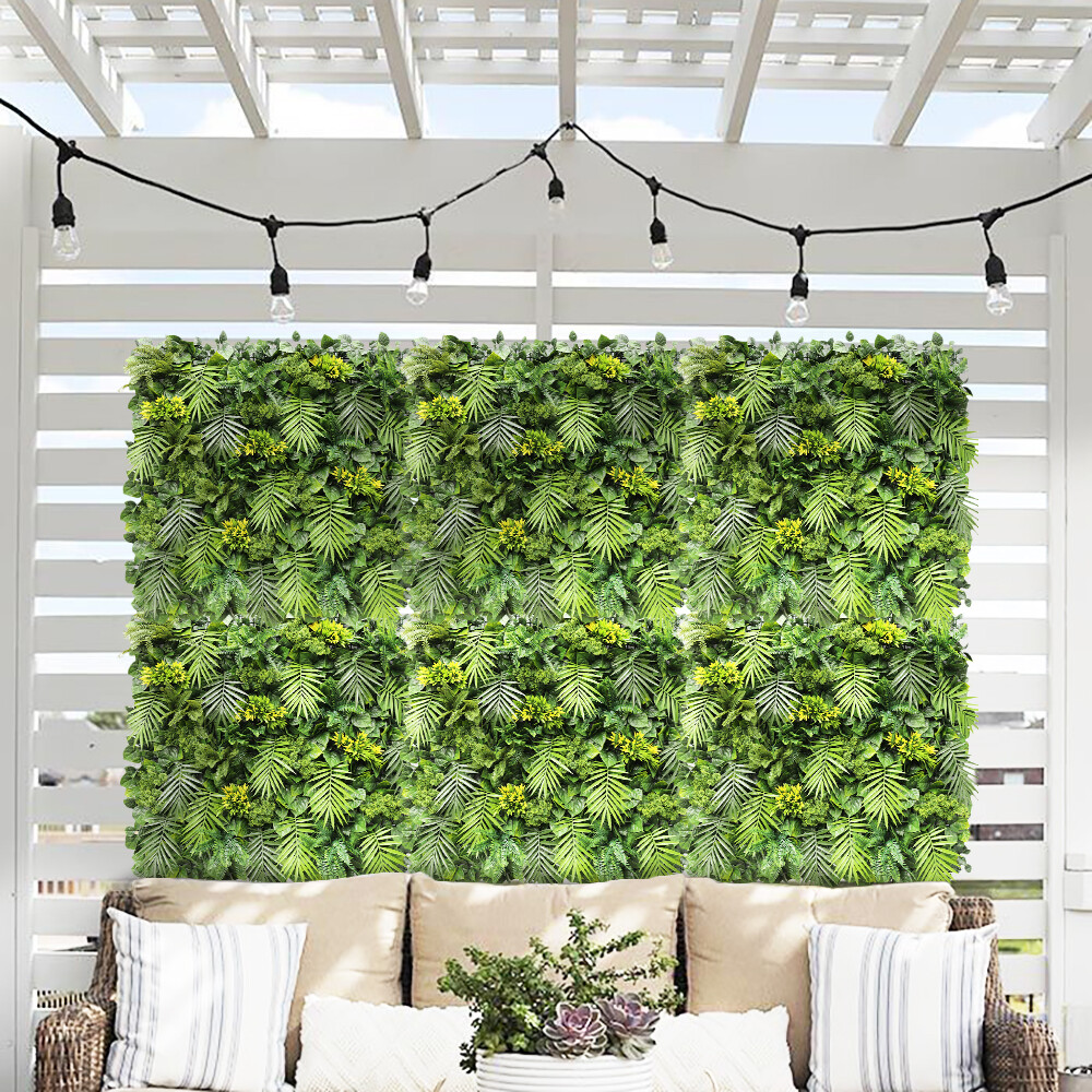 40″ Artificial Faux 3D Mix Leaves Wall Panel Fence Screen Home Outdoor Decor #08