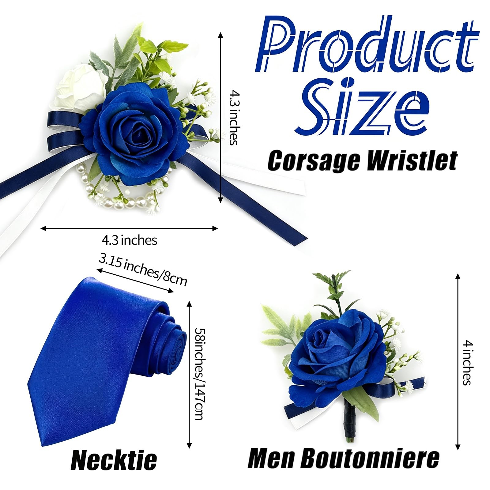 Prom Corsage and Boutonniere Set Prom Wrist Corsage and Boutonniere Artificia…