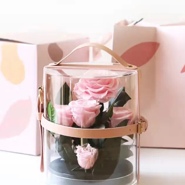 Eternal Red Rose in Secret Garden Acrylic Box – Preserved Flower Gift