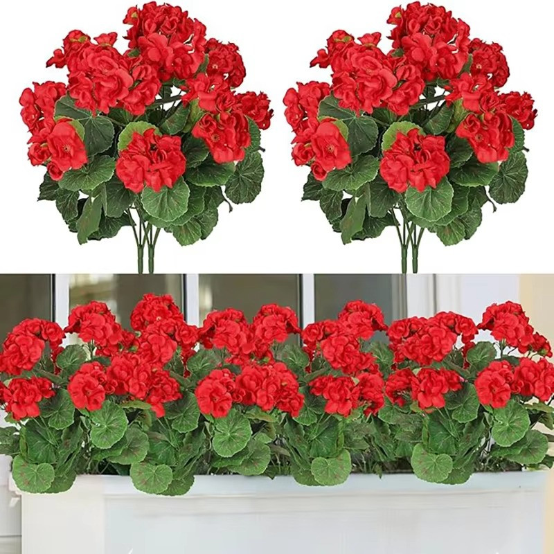 Artificial Flowers Outdoor UV Resistant Fake Violet Plant Home Decor