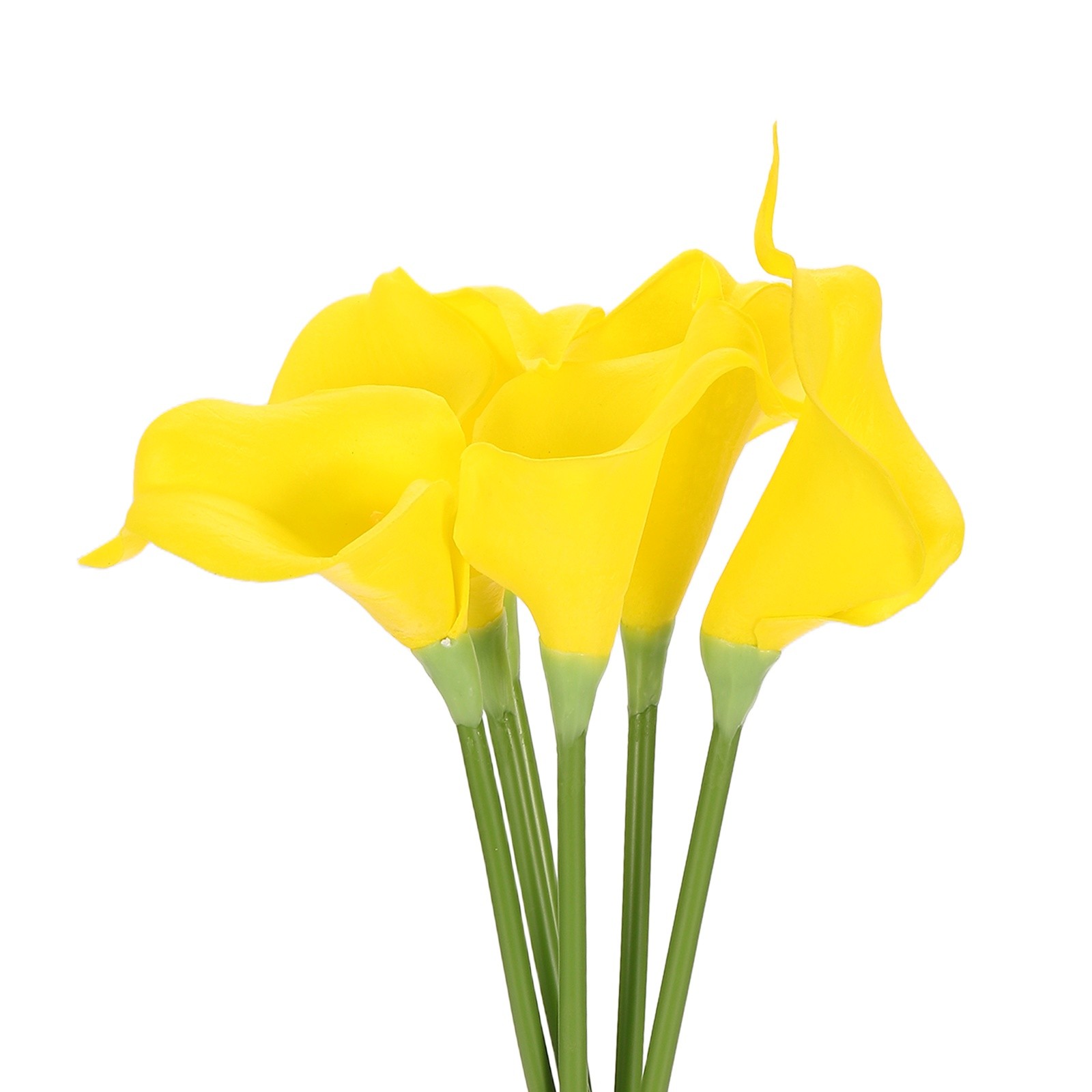 6 Pcs 13 Inch Artificial Calla Lily Fake Flowers Real Touch, Yellow