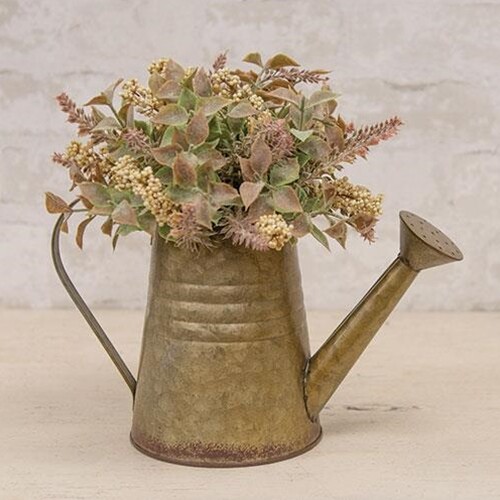 AUTUMN HERBS CREAM HALF SPHERE Plant Artificial Plastic Flower Greenery FALL