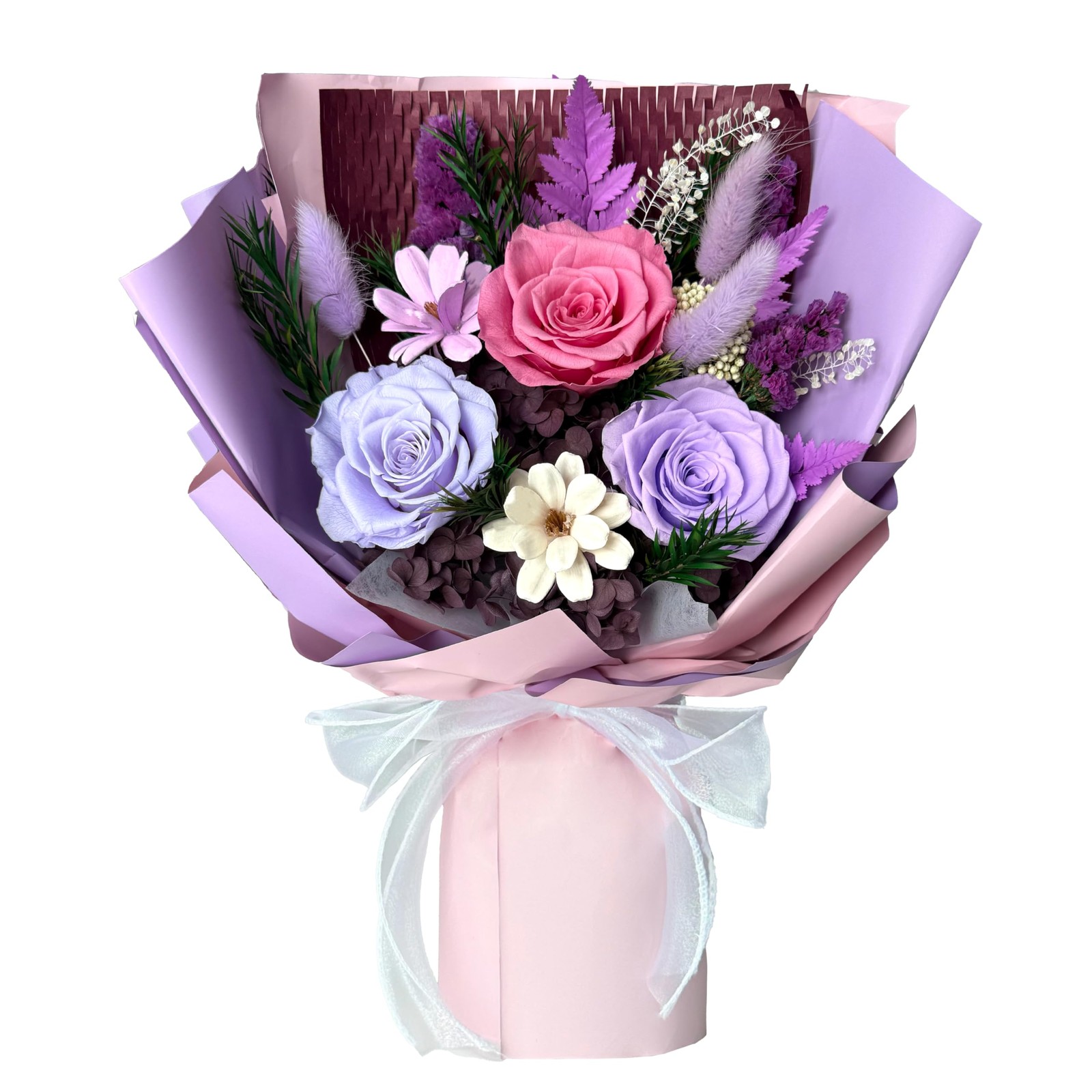 Cyrabota Preserved Roses Eternal Flowers Real Purple Roses that Last 3 Years …