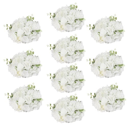 10pcs Flower Balls for Wedding Centerpieces Fake Flower Ball Arrangement Bouquet