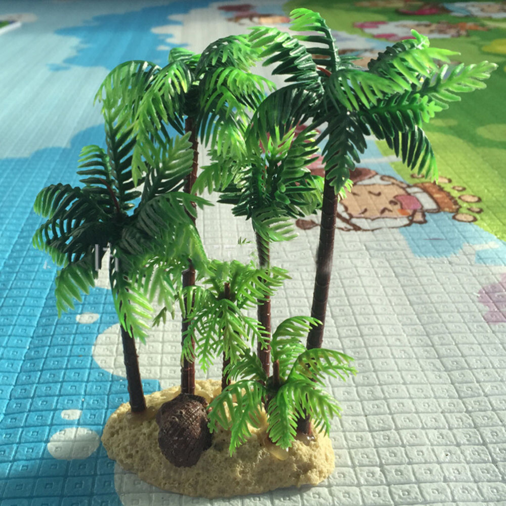 mini landscape decor miniture decoration 14cm Coconut Palm Tree Miniature Plant