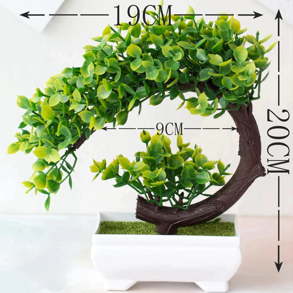 1pc Artificial Bonsai Plant Fake Flower Tree Potted Table Decor – NEW